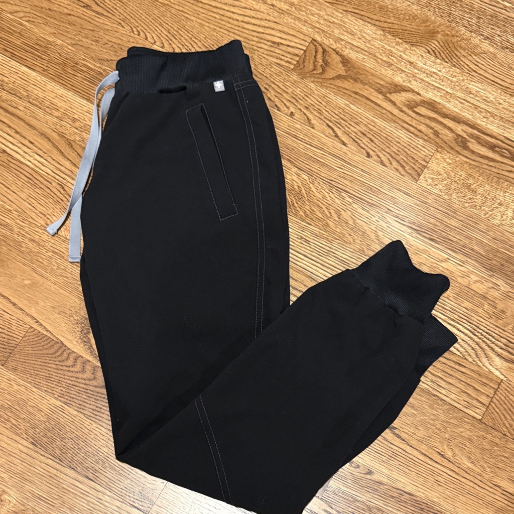 Figs Xs Black Jogger Pants Euc Like New